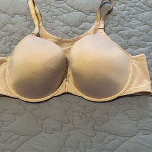 Cacique Luxurious Beige Full-Coverage Bra Front Closure